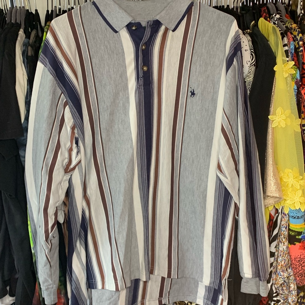 Striped Collared Long Sleeve